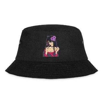 Anime Lover Shirt For Kawaii Fans "Senpai' - Bucket Hat - Schwarz - Vorne - Lela (165cm)