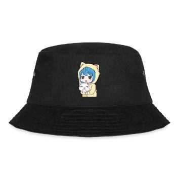 Anime Cat Lover Shirt für Kawaii Fans T-Shirt - Bucket Hat - Schwarz - Vorne - Lela (165cm)