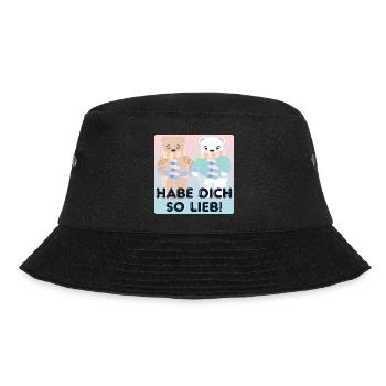 Habe Dich so lieb - Paare - Bucket Hat - Schwarz - Vorne - Lela (165cm)