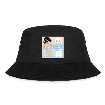 CAPTAIN SLOTH - POLAR BEAR VALENTINE'S DAY - LOVE - Bucket Hat - black - Front - Lela (165cm)