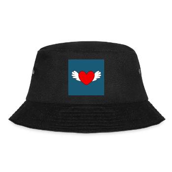 Red Heart, Valentine's Day - Bucket Hat - black - Front - Lela (165cm)