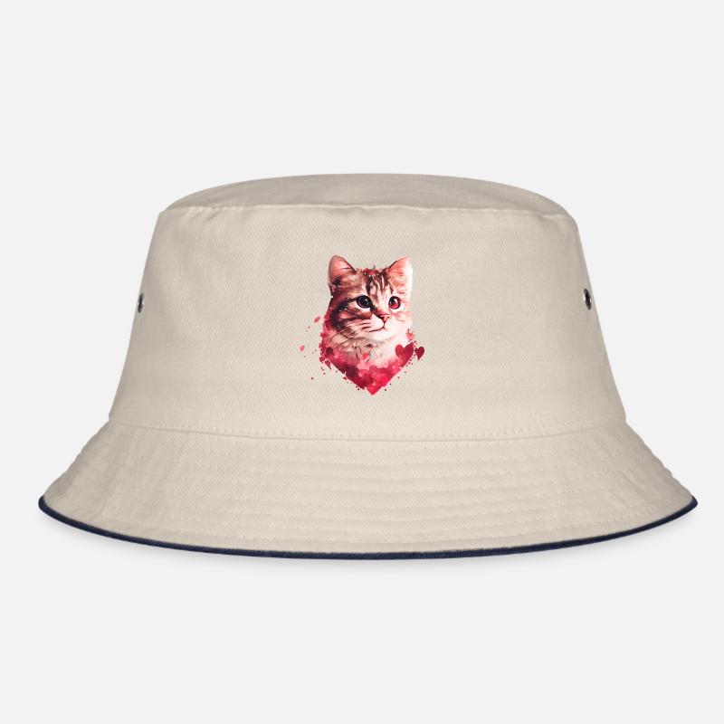 katze Valentinstag Geschenk Bucket Hat