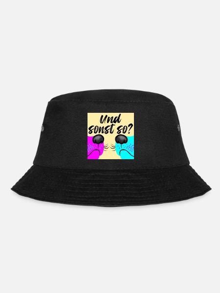 Hunde Gassi Gespräche - Hundewelpen lustig - Bucket Hat - Schwarz