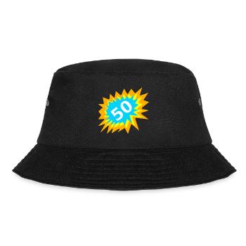 jahre alt, 50 bunt, geburtstagsparty - Bucket Hat - Schwarz - Vorne - Lela (165cm)