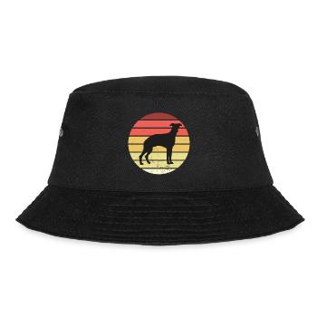 Retro Vintage Pfoten Tier Hund Design für Pfote - Bucket Hat - Schwarz - Vorne - Lela (165cm)