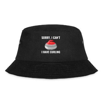 Curling Kehrfächer Winter Eissport Curler Lustig - Bucket Hat - Schwarz - Vorne - Lela (165cm)