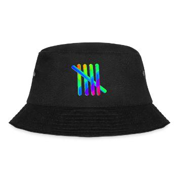 5 | Fünf Striche | Zählen | Symbol | Streifen - Bucket Hat - Schwarz - Vorne - Lela (165cm)