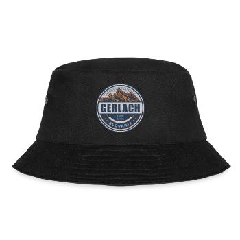 Gerlach Slovakia Vintage Mountain Hiking Design - Bucket Hat - black - Front - Lela (165cm)