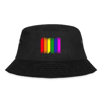 Rainbow Stripes - Bucket Hat - black - Front - Lela (165cm)