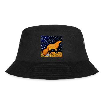 Fuchs unter einem Sternenhimmel - Bucket Hat - Schwarz - Vorne - Lela (165cm)