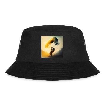 kreativer und cooler Paraglider, Sport der Lüfte - Bucket Hat - Schwarz - Vorne - Lela (165cm)