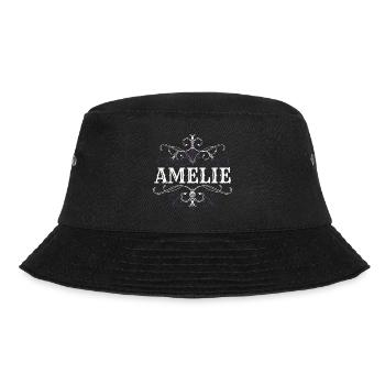 Amelie Name Vorname Personalisiert - Bucket Hat - Schwarz - Vorne - Lela (165cm)