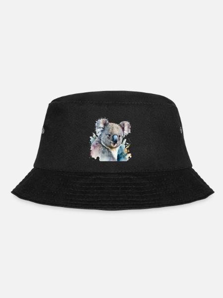 Koala Aquarell - Bucket Hat - Schwarz