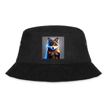 Fantasy baby wolf in golden brown robe - Bucket Hat - black - Front - Lela (165cm)