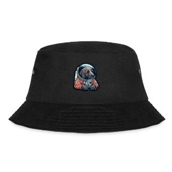 LabbiNaut Labrador Astronauten Hundepapa - Bucket Hat - Schwarz - Vorne - Lela (165cm)