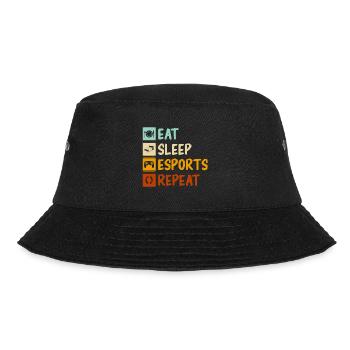 E-Sport PC Zocker Games - Bucket Hat - Schwarz - Vorne - Lela (165cm)