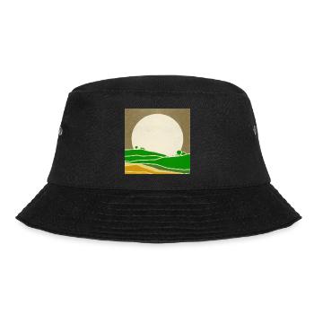 Retro Sunset - Bucket Hat - Schwarz - Vorne - Lela (165cm)