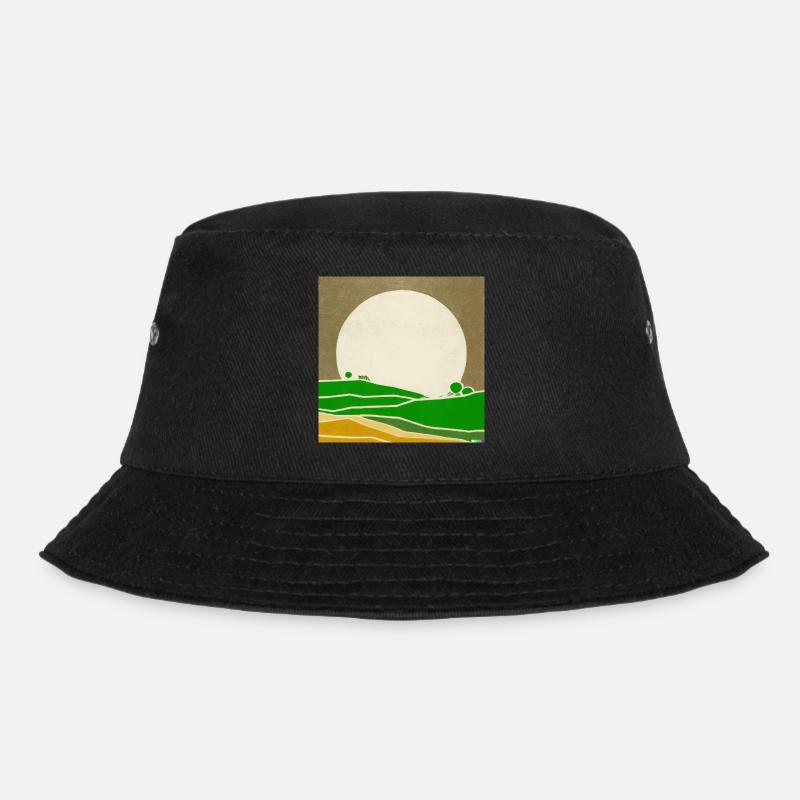 Retro Sunset - Bucket Hat - black