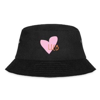lieb - Bucket Hat - Schwarz - Vorne - Lela (165cm)