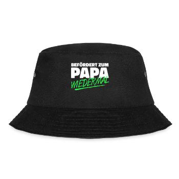 Papa Cooler Spruch Familie Eltern Schwanger Baby - Bucket Hat - Schwarz - Vorne - Lela (165cm)