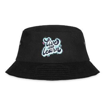live and learn - Bucket Hat - Schwarz - Vorne - Lela (165cm)