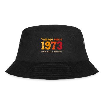 Vintage 1973 - Bucket Hat - Schwarz - Vorne - Lela (165cm)