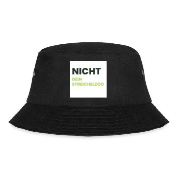 Nicht Dein Streichelzoo Print auf Panel PWSDHG - Bucket Hat - Schwarz - Vorne - Lela (165cm)