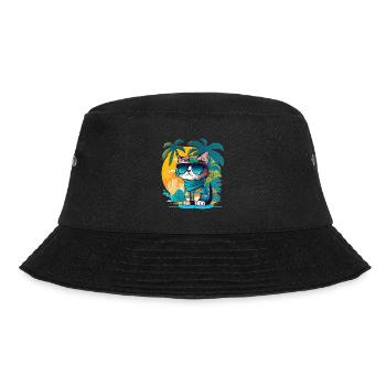 Cute Cat Tropical 4 - Bucket Hat - black - Front - Lela (165cm)