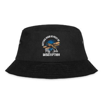 Flugzeug Modellbau Segelflieger - Bucket Hat - Schwarz - Vorne - Lela (165cm)