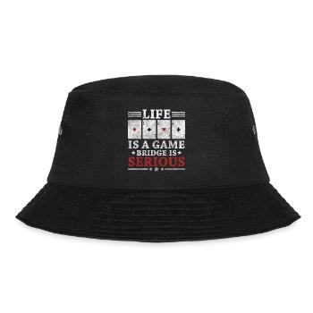 Kartenspiel Kartenspieler Blackjack Herz - Bucket Hat - Schwarz - Vorne - Lela (165cm)