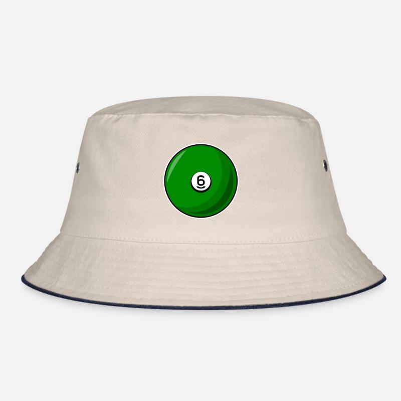 Billardkugel 6 grün Billard sechs Bucket Hat