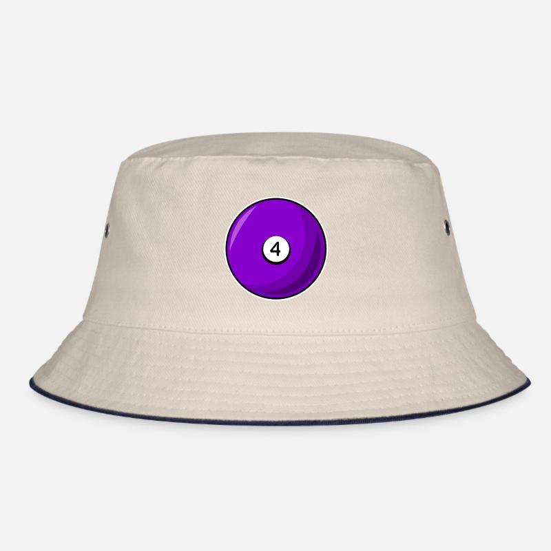 Billardkugel 4 violett Billard vier Bucket Hat