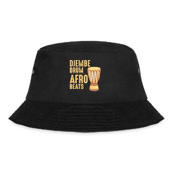 Djembe Player Drummer Music Drum Musician - Bucket Hat - black - Front - Lela (165cm)