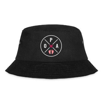 OPA Herz Baby Babyfüße Liebe Farben anpassbar Opa - Bucket Hat - Schwarz - Vorne - Lela (165cm)