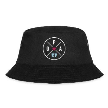 OPA Herz Baby Babyfüße Liebe Farben anpassbar Opa - Bucket Hat - Schwarz - Vorne - Lela (165cm)