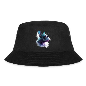 Frenchie French Bulldog Abstract Painting Colour - Bucket Hat - black - Front - Lela (165cm)
