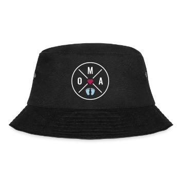 OMA HERZ BABY BABYFÜßE LIEBE Farben anpassbar OMA - Bucket Hat - Schwarz - Vorne - Lela (165cm)