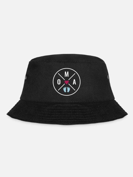 OMA HERZ BABY BABYFÜßE LIEBE Farben anpassbar OMA - Bucket Hat - Schwarz