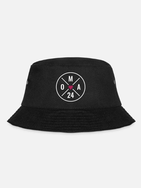 Oma 24 - Oma Herz - Oma 2024 - Bucket Hat - Schwarz