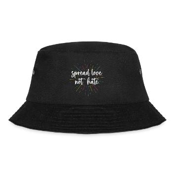 Pride Month - Liebe statt Hass verbreiten - Bucket Hat - Schwarz - Vorne - Lela (165cm)