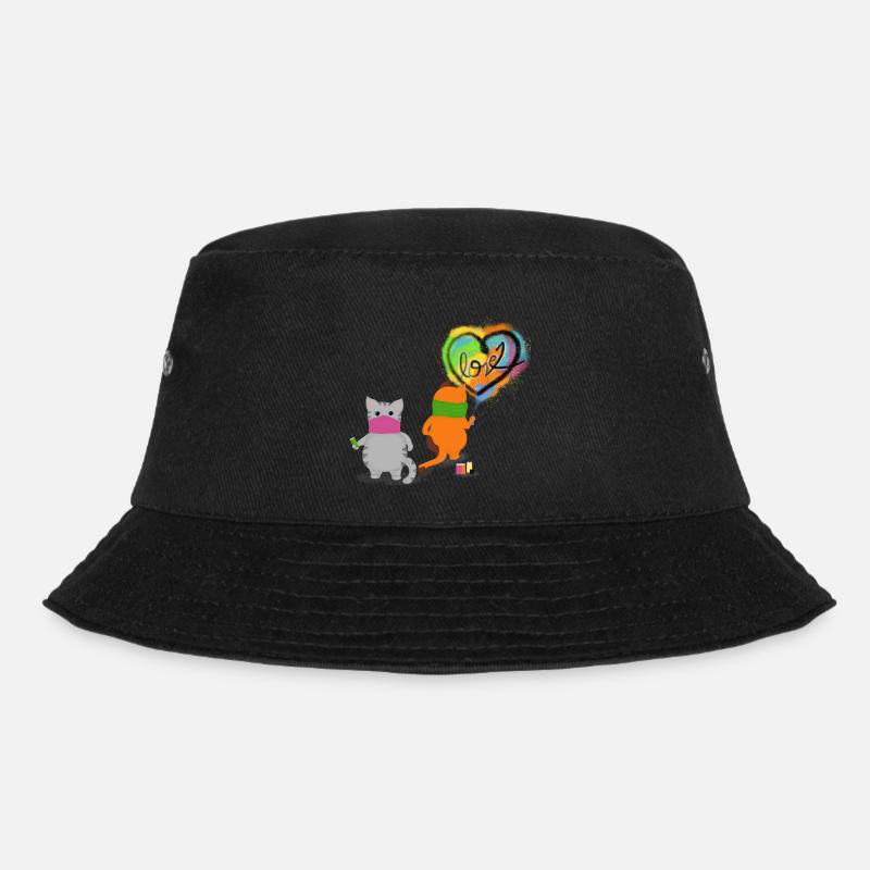 Graffiti Guerrilla Spreads Love - Bucket Hat - black