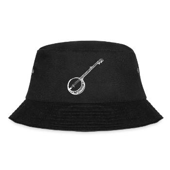 Banjo Drawing - Bucket Hat - black - Front - Lela (165cm)