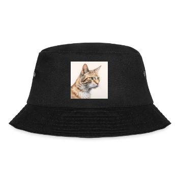 Cat - Bucket Hat - black - Front - Lela (165cm)