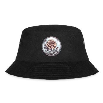 Vintage Rose - Bucket Hat - Schwarz - Vorne - Lela (165cm)