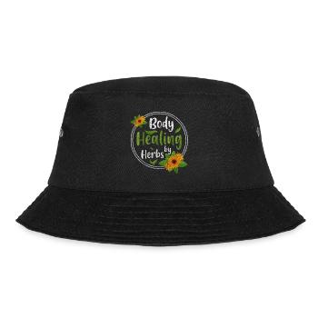 Heilkräuter Natur Gesundheit - Bucket Hat - Schwarz - Vorne - Lela (165cm)