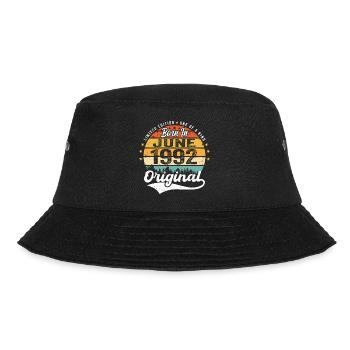 Born in June 1992 Birthday Gift June 1992 - Bucket Hat - black - Front - Lela (165cm)
