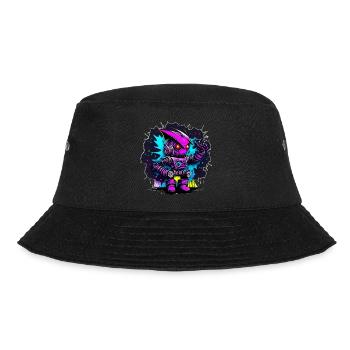 Böser Roboter Serie 009 - Bucket Hat - Schwarz - Vorne - Lela (165cm)