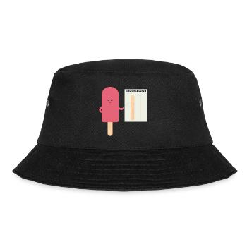 Skelett Eis | lustige Bilder, lustige Sprüche - Bucket Hat - Schwarz - Vorne - Lela (165cm)