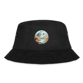 Peaceful Mountain Retreat - Bucket Hat - black - Front - Lela (165cm)