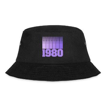 Jahr 1980 - Bucket Hat - Schwarz - Vorne - Lela (165cm)